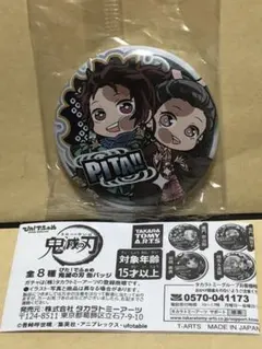 ぴた！でふぉめ鬼滅の刃缶バッジ 炭治郎&禰豆子