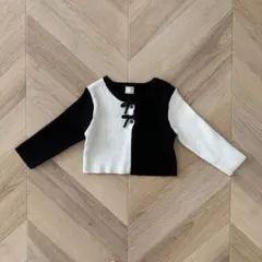 petit main プティマイン バイカラーカーディガン 100-110cm