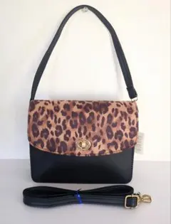 【新品タグ付】ヒョウ柄 2way ショルダー バッグ