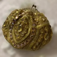 MOYNA クラッチバック ゴールド　ビジュー
