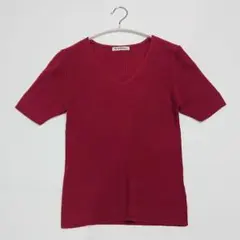 NEWYORKER サマーニット 半袖 M 赤系