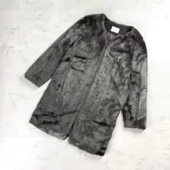 ビューティ&ユース フェイクファーコート ブラウン サイズM*KD114