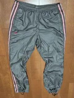 adidas ジャージパンツ グレー ストライプ　レディースM