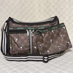 レスポートサック　デラックスエブリデイ　スヌーピーレモノグラム　ワッペン付き