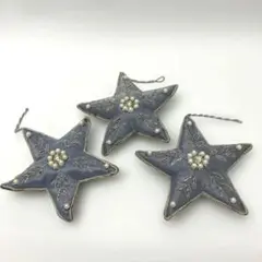 K*u様 青色 星形 オーナメント 3個セット
