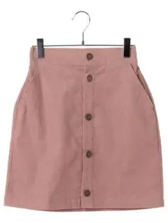earth music&ecology　コーデュロイ台形スカート　フロントボタン