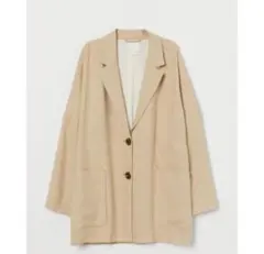 【最終値下げ】H&M リネンブレンドジャケット　秋服　韓国　アウター　ジャケット