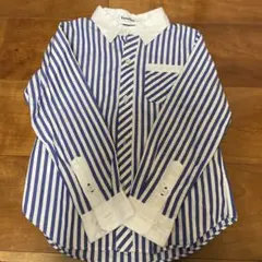 ファミリア 長袖シャツ サイズ40 青白ストライプ