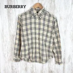 美品 バーバリーロンドン ノバチェック ワンポイントポケット 長袖 シャツ