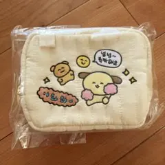 チェゴシム ワッペンポーチ 小サイズ イエロー いぬ