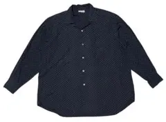 【田中オム】コムデギャルソンオム　黒　長袖シャツ　別珍　製品染め　裾パイピング 2025年最新】田中オム オープンカラーシャツの人気アイテム