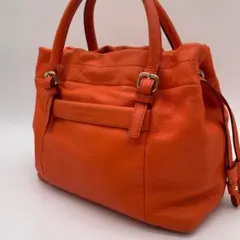 ✨美品✨ フルラ FURLA レザートートバッグ ハンドバッグ 赤 南京錠 