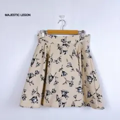 MAJESTIC LEGON フラワープリント スカーチョ ベージュS 裏地付きのサムネイル