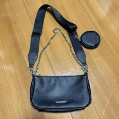 Bershka ブラック ショルダーバッグ