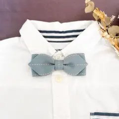 中サイズ　キッズ蝶ネクタイ　ブルー系　七五三　結婚式　発表会　卒園　入学