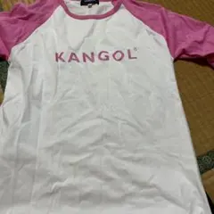 KANGOL ラグランTシャツ ホワイト×ピンク