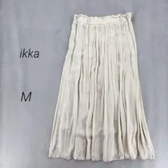 ikka イッカ ロングスカート ワッシャー プリーツ ベージュ M ナチュラルのサムネイル
