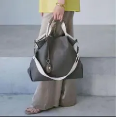 TOPKAPI ナイロン2wayトートバッグ ダークグレー