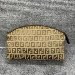 Fendi ロゴ入りベージュ アクセサリーポーチ フェンディ Fendi ロゴ入りベージュ アクセサリーポーチ フェンディ