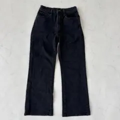 UNIQLO JEANS デニム フレア 黒 23（D150）