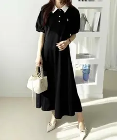 U.S. POLO ASSN 細見え♪ポロ衿半袖ワンピース