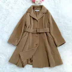 カシミヤ混　マックスマーラ　マレーラ　ロングコート　大きいサイズ42　ベルト