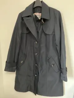 黒　トレンチコート サイドポケット付き　ブラック　ライナー付き