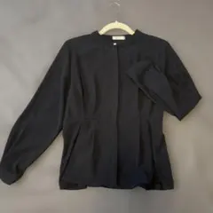 TRUDEA ウエストギャザー長袖ブラウス