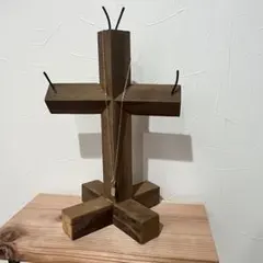 ディスプレイスタンド/ アクセサリースタンド/ クロス　木製