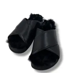 未使用 セリーヌ アイコニック フラット サンダル 39 黒 未使用 セリーヌ アイコニック フラット サンダル 39 黒