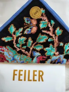 【新品】フェイラー　専用袋付きFEILER刺繍ハンカチタオルハンカチ シール付き