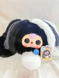 babythree 開運うさぎ ポーチ 400%サイズ まんまるお目目の黒うさぎ