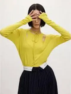 Ameri FUWAFUWA 2PIECES COTTON TEE イエロー Fのサムネイル