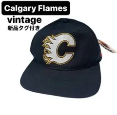 90s 新品タグ付き　Calgary Flames NHL ベースボールキャップのサムネイル