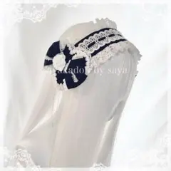 ♡ MAID マットリボン ハートクリップ2wayヘッドドレス black ♡