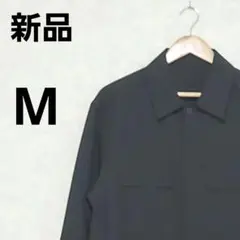 新品 GU ドライイージーケアcpoシャツ メンズ ブラック M