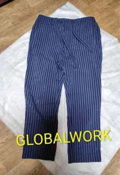 GLOBAL WORK　グローバルワーク　ストライプ柄カジュアルパンツ