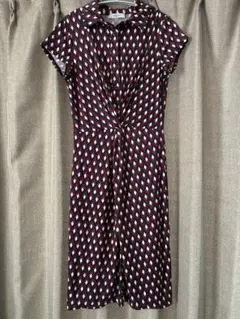 EGERIE ひざ丈ワンピース 赤青