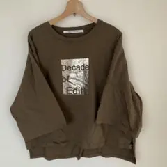 Editt by YECCA VECCA カットソーブラウン　ゆったり