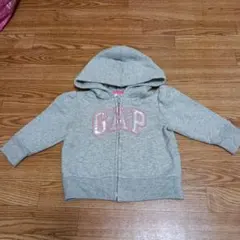 GAP グレー フード付きトレーナーパーカー12-18