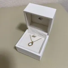 4℃ ネックレス オーバルストーン ゴールドチェーンのサムネイル