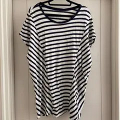 値下げ　robe ボーダーチュニック　ネイビー