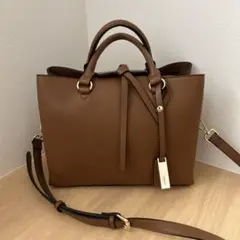 Ungrid 2way ハンドバッグ ショルダー ブラウンのサムネイル