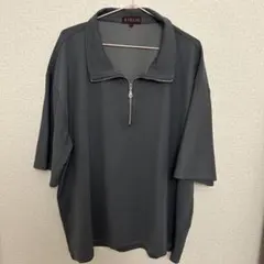 ETELIO グレー ポロシャツ Lサイズ　半袖　オーバーサイズ　プルオーバー