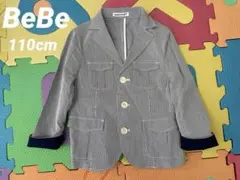 べべ BeBe ボタンジャケット ストライプジャケット