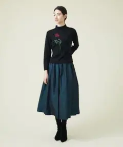 Sybilla シビラ　シャンブレータフタタックスカート