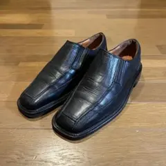 70s FLORSHEIM スクエアトゥローファー ドレス ブラック 27相当のサムネイル