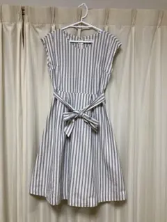 テチチ　ストライプ　リボン　ワンピース