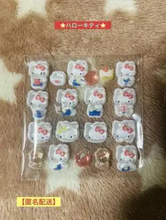 ✨ハローキティ✨ボンボンドロップシールmini‼️【おすそわけ】レッド