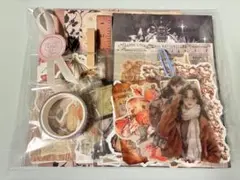 おすそ分け₍ᐢ‥ᐢ₎♡コラージュ素材シール 紙モノ 50枚＋マステ1本＋おまけ